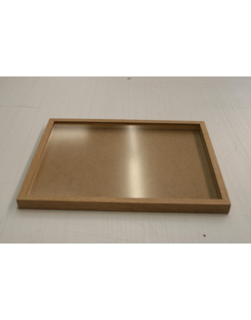 Mira Cadre en bois Toulouse 50x50 cm - bleu-or - verre standard